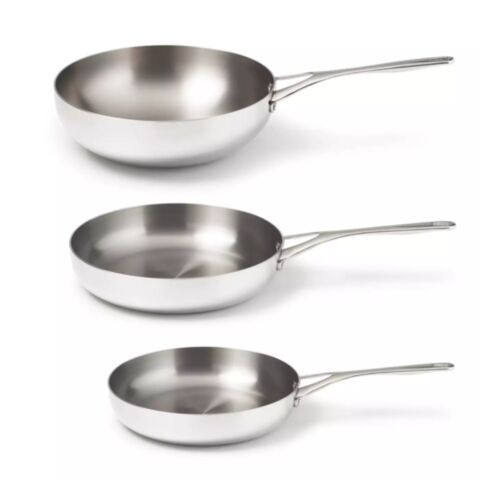 Naked Koekenpan Ø 24 en Ø 28 en Wok Ø 28 cm Titanium 3-Delig in Retailbox
