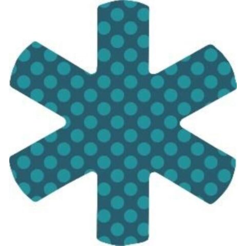 Panbeschermer Ster Polka Dots Blauw 38 cm Set van 3 Stuks