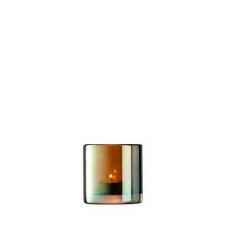 Epoque Waxinelichthouder H 8,5 cm Amber/Lustre