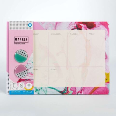 Desktop Weekplanner 52 Paginas Marble