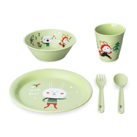 Hop On At Home Servies Set van 4 Stuks