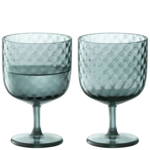 Dapple Wijnglas 325 ml Set van 2 Stuks Water Blue