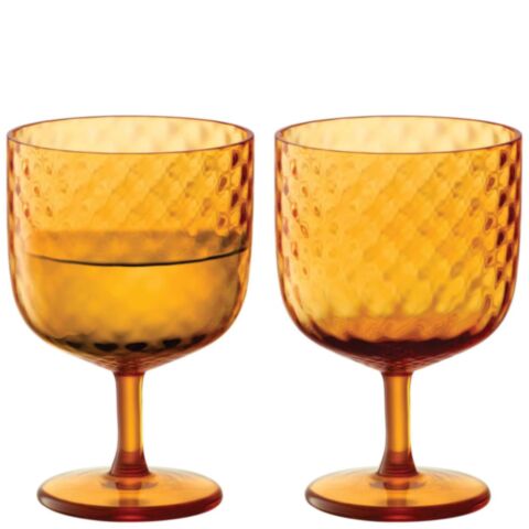 Dapple Wijnglas 325 ml Set van 2 Stuks Sun Amber