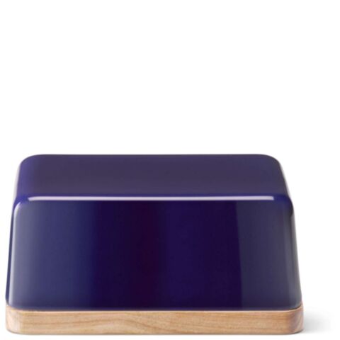 Collective Botervloot met Houten Deksel Cobalt