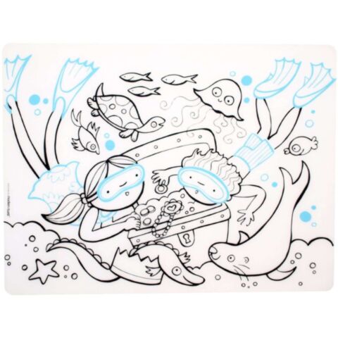 Kinderen Placemat Mark-Mat Treasure Chest + 4 Markers
