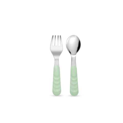 Toddler Vork & Lepel Set Sage