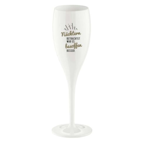 Superglas Cheers No. 1 Champagneglas Nüchtern Betrachtet