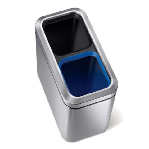 Prullenbak Slim Open Recycler 10+10 liter
