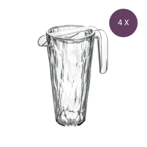 Superglas Club Pitcher Set van 4 Stuks Luxury Light Grey