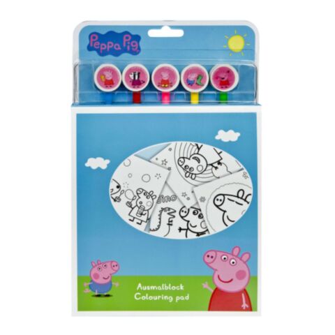 Peppa Pig Kleurplaten met 5 Potloden