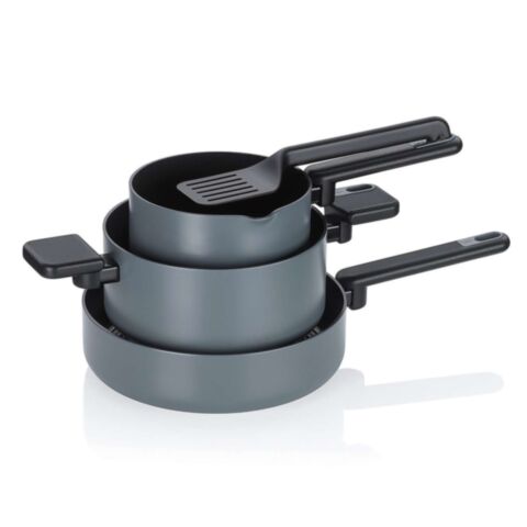 Mira Pannenset 5-Delig Dark Grey