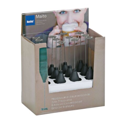 Maito Melkopschuimer POS Display gevuld met 12 Stuks