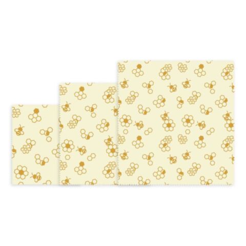Bijenwasdoek Honingraat Set van 3 Stuks Assorti