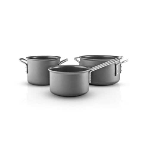 Grey Line Slip-Let Ceramic Pannenset 1,8 liter, 2,5 liter en 3,8 liter 3-Delig