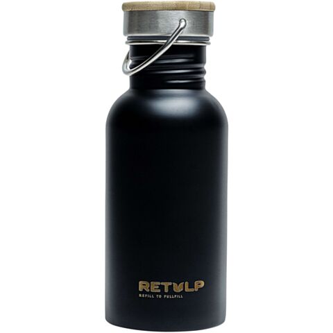 Urban Drinkfles met Bamboe Dop 500 ml Night Black